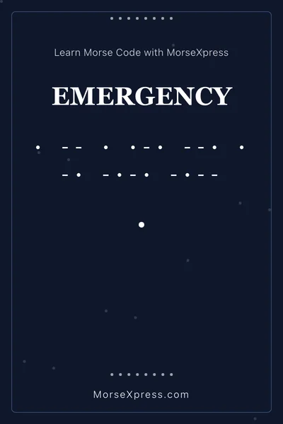 Emergency Morse Code Share Card - Learn with MorseXpress