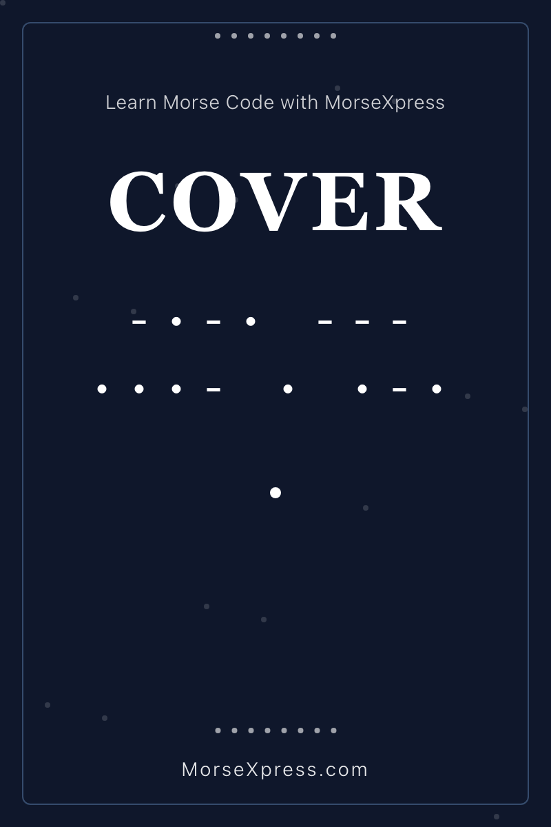 COVER Morse Code Share Card - Learn with MorseXpress